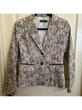 New York & Company 7th Avenue Suiting Collection Women’s Blazer Size 0 Tan Brown